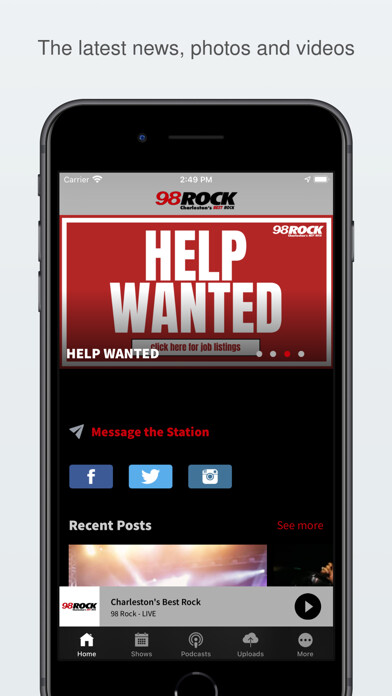 Emulate iPhone app 98 Rock FM using MyAndroid Emulate iPhone app 98 Rock FM using MyAndroid