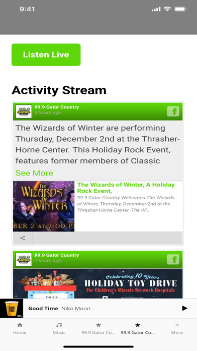 Emulate iPhone app 99.9 Gator Country using MyAndroid Emulate iPhone app 99.9 Gator Country using MyAndroid