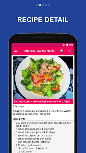 Run android online APK 999+ Low Fat Recipes from MyAndroid or emulate 999+ Low Fat Recipes using MyAndroid