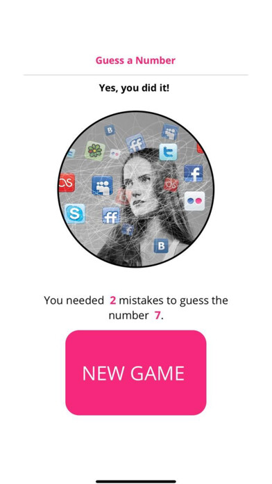 Emulate iPhone app 99 facts - Guess a number using MyAndroid