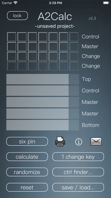 Emulate iPhone app A2Calc using MyAndroid