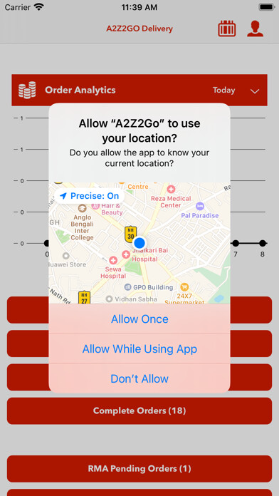 Emulate iPhone app A2Z2Go Delivery using MyAndroid Emulate iPhone app A2Z2Go Delivery using MyAndroid