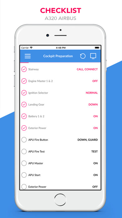 Emulate iPhone app A320 Airbus Checklist using MyAndroid Emulate iPhone app A320 Airbus Checklist using MyAndroid