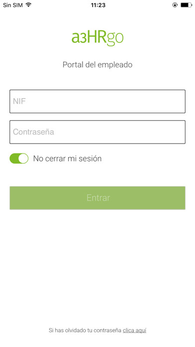 Emulate iPhone app a3HRgo: Portal del Empleado using MyAndroid