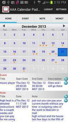 Emulate Android APK AAA Calendar Pad Emulate Android APK AAA Calendar Pad