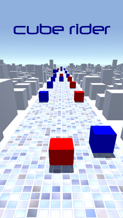 Emulate iPhone app AAA Cube Rider Match & Crush : The New 3D Ultimate Runner Challenge using MyAndroid
