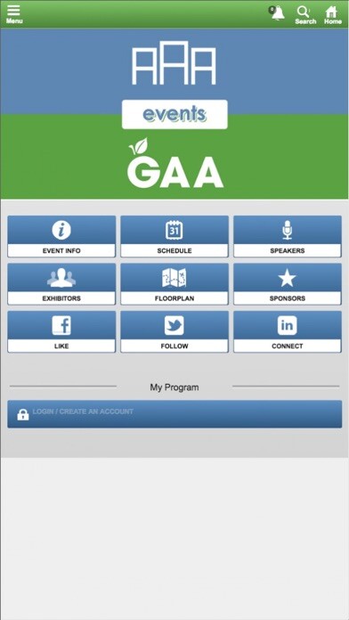 Emulate iPhone app AAA & GAA EVENTS using MyAndroid