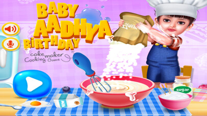 Emulate iPhone app Aadhya Birthday Cake Maker using MyAndroid