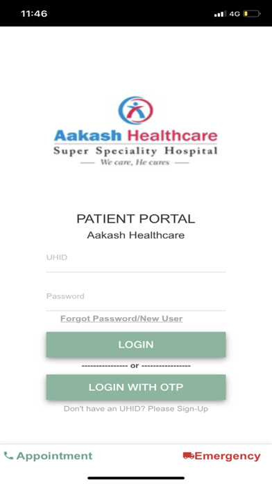 Emulate iPhone app Aakash Patient Portal using MyAndroid