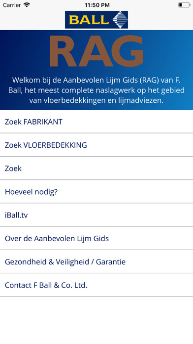 Emulate iPhone app Aanbevolen Lijm Gids (RAG) using MyAndroid Emulate iPhone app Aanbevolen Lijm Gids (RAG) using MyAndroid