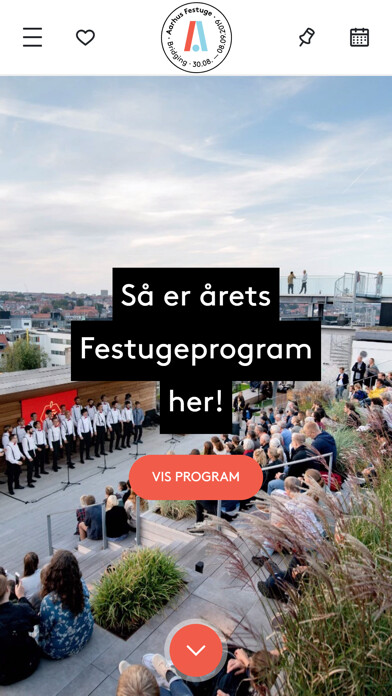 Emulate iPhone app Aarhus Festuge using MyAndroid