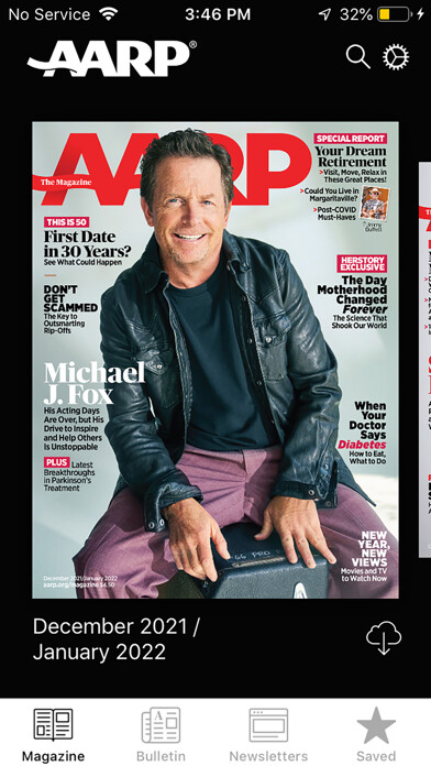 Emulate iPhone app AARP Publications using MyAndroid