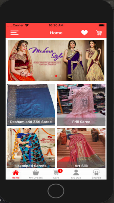 Emulate iPhone app Aarti Saree using MyAndroid