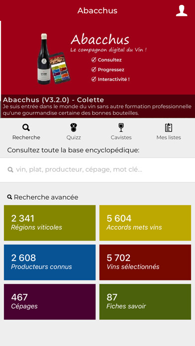 Emulate iPhone app Abacchus: vin, accords, quiz using MyAndroid Emulate iPhone app Abacchus: vin, accords, quiz using MyAndroid