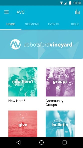 Emulate iPhone app Abbotsford Vineyard Church using MyAndroid Emulate iPhone app Abbotsford Vineyard Church using MyAndroid