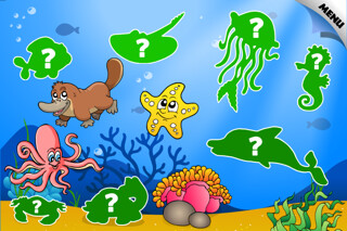 Emulate iPhone app Abby - Preschool Shape Puzzle - First Word FREE (Vehicles and Animals under the Sea) using MyAndroid