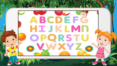 Emulate iPhone app ABC Alphabet Fruit-Veget Trace Flashcards for Kids using MyAndroid