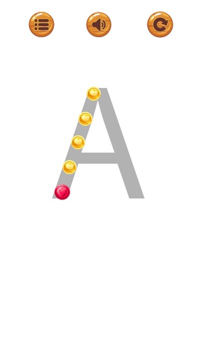 Emulate iPhone app ABC Alphabet Writing with Coin using MyAndroid