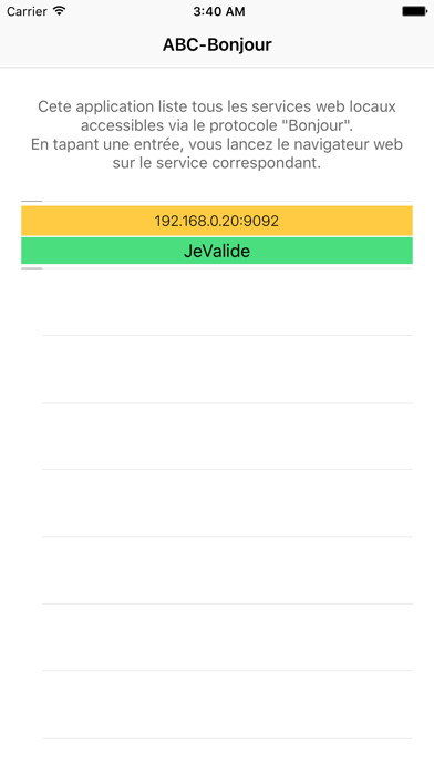 Emulate iPhone app ABC-Bonjour using MyAndroid