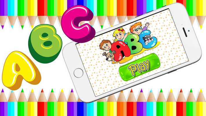 Emulate Android APK ABC book coloring page for kid