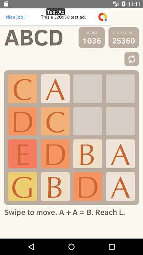 Run android online APK ABCD Letter Merge from MyAndroid or emulate ABCD Letter Merge using MyAndroid