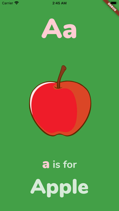 Emulate iPhone app ABC Flash Cards for Children using MyAndroid