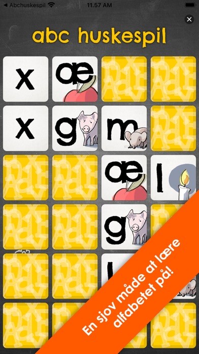 Emulate iPhone app abc huskespil (små) using MyAndroid