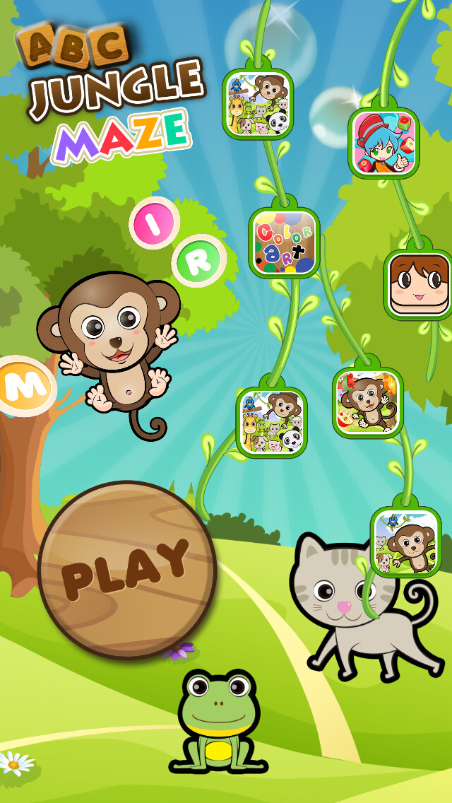 Emulate iPhone app ABC Jungle Maze Suit for Preschoolers, Baby, Educational using MyAndroid