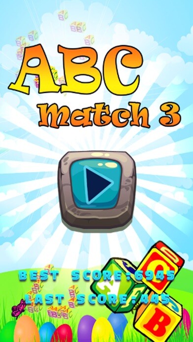 Emulate iPhone app ABC Match 3 Puzzle - ABC Drag Drop Line Game using MyAndroid