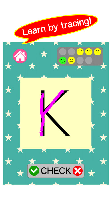 Emulate iPhone app ABC study@alphabet class: My first ALPHABET lesson using MyAndroid