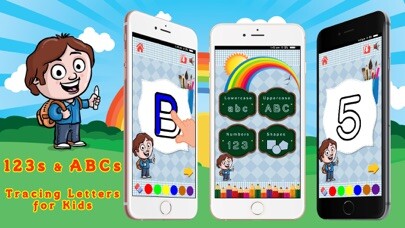 Emulate iPhone app ABC Tracer - 123 Number, Shapes tracing & Drawing using MyAndroid