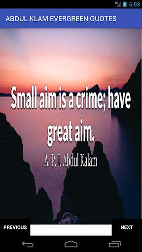 Run android online APK Abdul Klam Evergreen Quotes from MyAndroid or emulate Abdul Klam Evergreen Quotes using MyAndroid