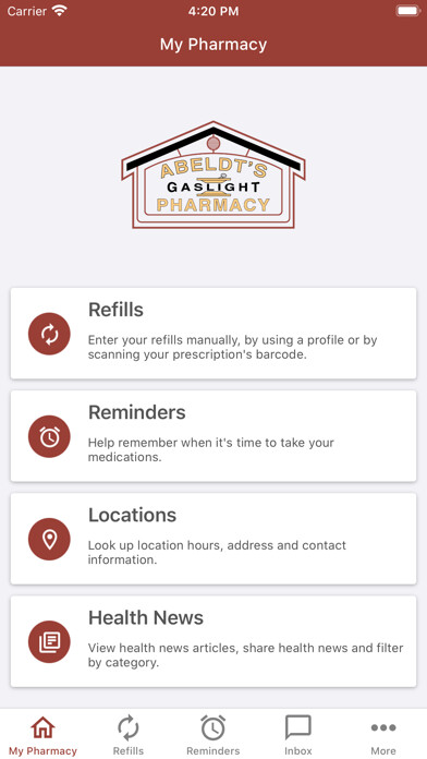 Emulate iPhone app Abeldts Gaslight Pharmacy using MyAndroid Emulate iPhone app Abeldts Gaslight Pharmacy using MyAndroid