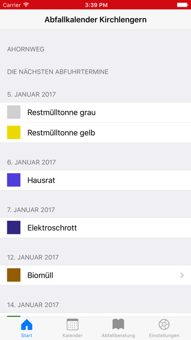 Emulate iPhone app Abfallkalender Kirchlengern using MyAndroid Emulate iPhone app Abfallkalender Kirchlengern using MyAndroid