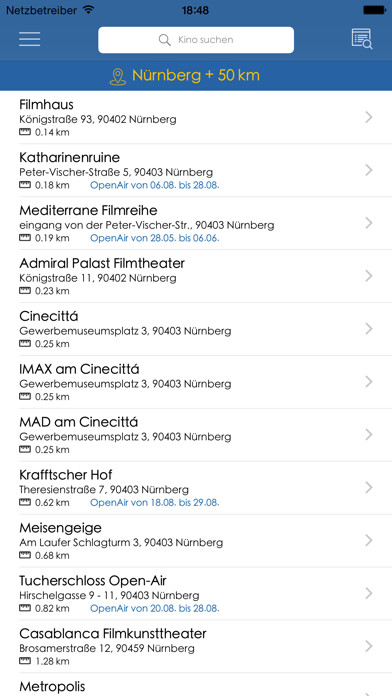 Emulate iPhone app AbInsKino - Kinoprogramm für Deutschland, Österreich und die Schweiz using MyAndroid Emulate iPhone app AbInsKino - Kinoprogramm für Deutschland, Österreich und die Schweiz using MyAndroid