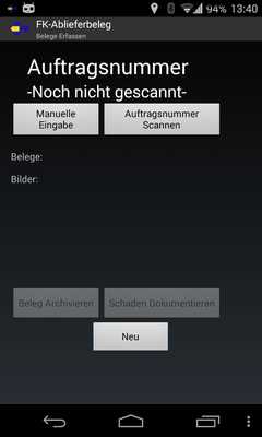 Emulate Android APK Ablieferbeleg Erfassung Emulate Android APK Ablieferbeleg Erfassung