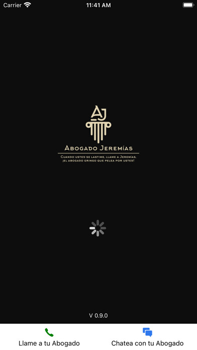 Emulate iPhone app Abogado Jeremias using MyAndroid