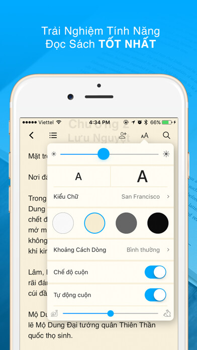 Emulate iPhone app aBooks - Sách Truyện Online using MyAndroid