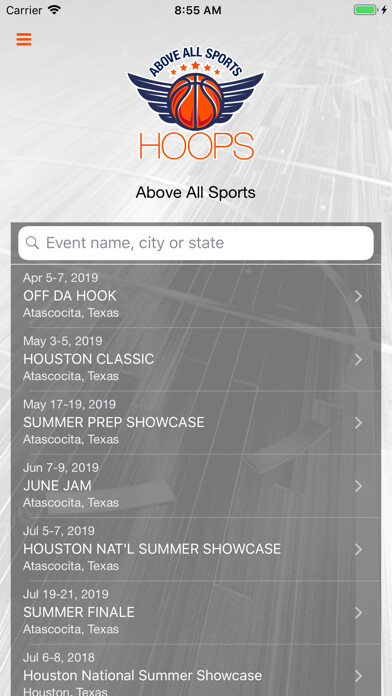 Emulate iPhone app Above All Sports Hoops using MyAndroid