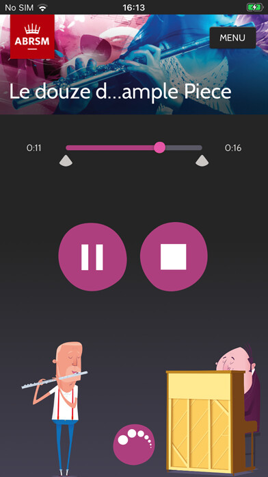 Emulate iPhone app ABRSM Flute Practice Partner using MyAndroid