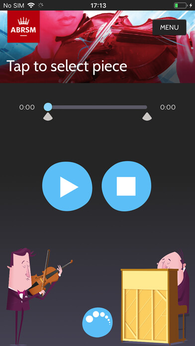 Emulate iPhone app ABRSM Violin Practice Partner using MyAndroid