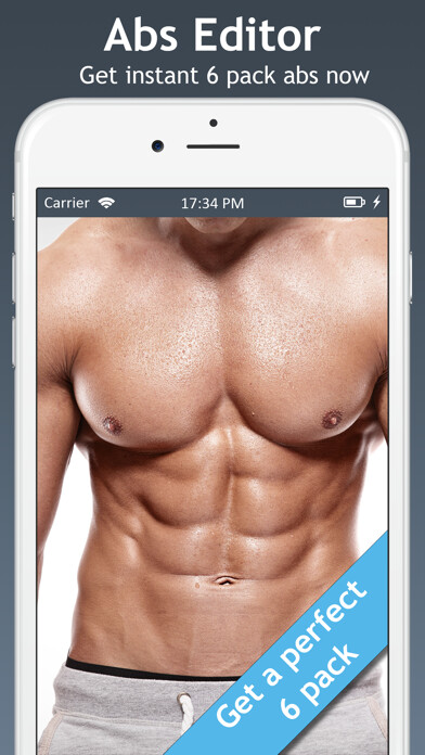 Emulate iPhone app Abs Editor Six Pack Photo Body using MyAndroid