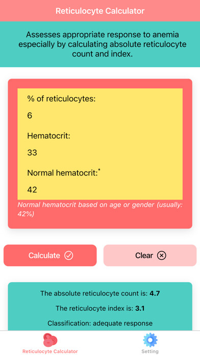 Emulate iPhone app Absolute Reticulocyte Count using MyAndroid Emulate iPhone app Absolute Reticulocyte Count using MyAndroid