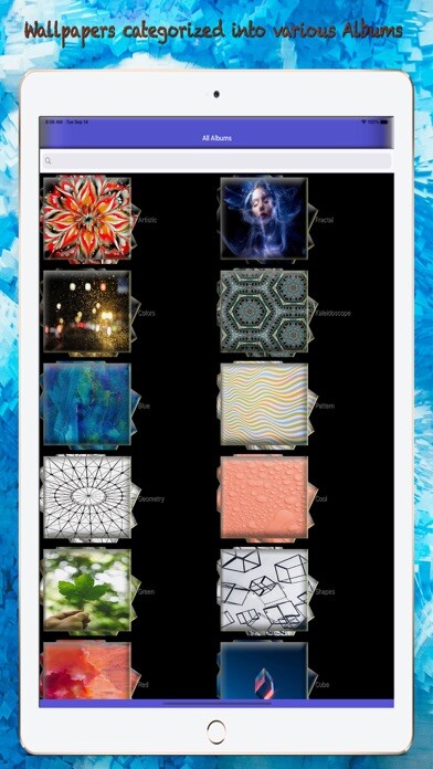 Emulate iPhone app Abstract 3D Wallpapers using MyAndroid