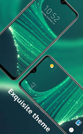 Run android online APK Abstract bright light green line theme from MyAndroid or emulate Abstract bright light green line theme using MyAndroid