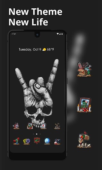 Run android online APK Abstract theme Rock Skull Graffiti from MyAndroid or emulate Abstract theme Rock Skull Graffiti using MyAndroid