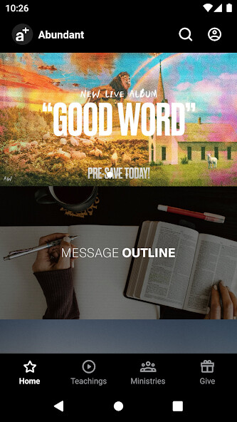 Emulate iPhone app Abundant Church using MyAndroid Emulate iPhone app Abundant Church using MyAndroid