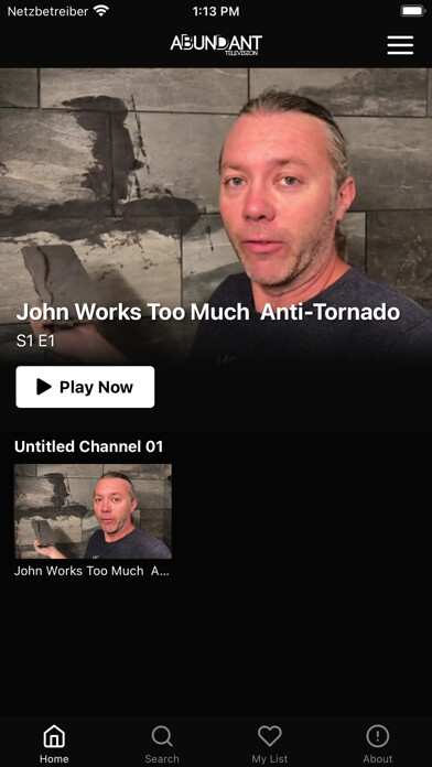 Emulate iPhone app Abundant TV using MyAndroid