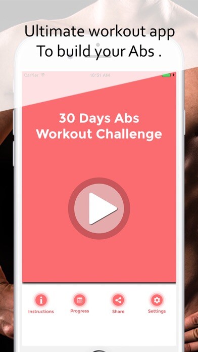 Emulate iPhone app Ab Workout 30 Day Ab Challenge using MyAndroid