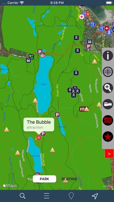 Emulate iPhone app Acadia National Park – GPS using MyAndroid